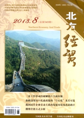 北方經貿省級發表