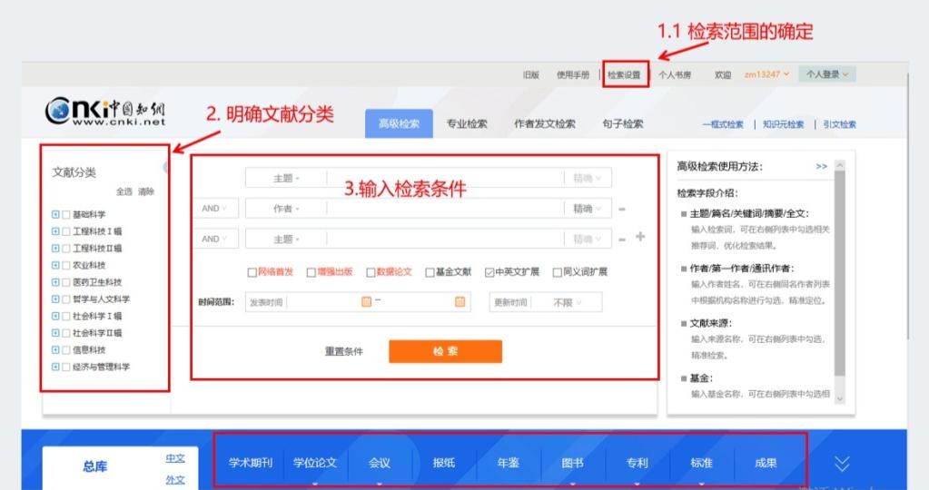 知網檢索