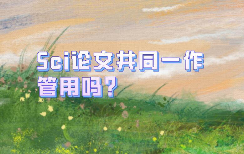 Sci論文共同一作管用嗎?