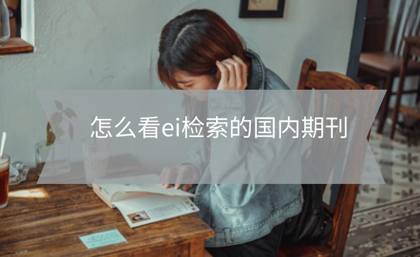 怎么看ei檢索的國內(nèi)期刊