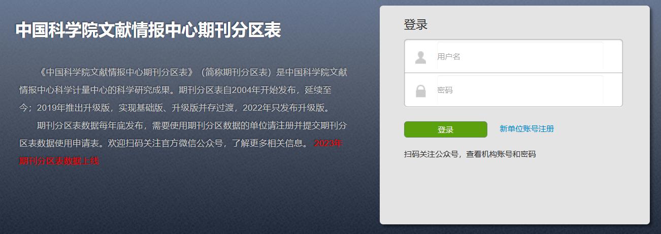 2023最新中科院分區表發布