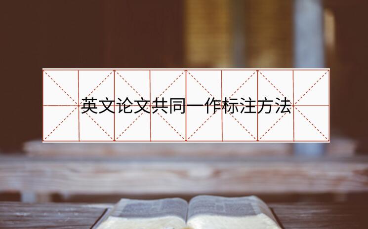 英文論文共同一作標注方法
