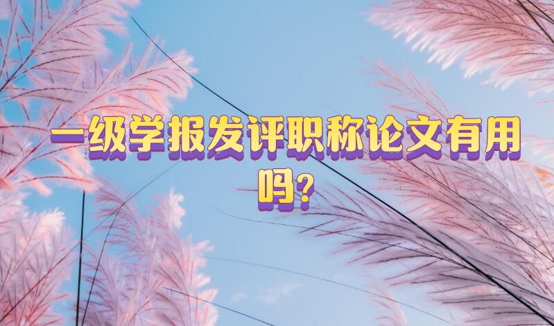 一級學報發(fā)評職稱論文有用嗎?