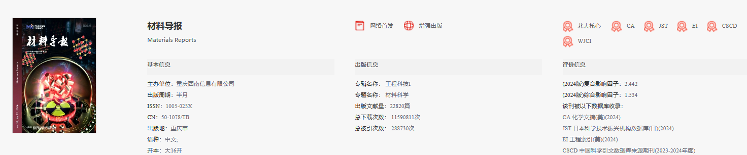 材料導(dǎo)報(bào)簡介