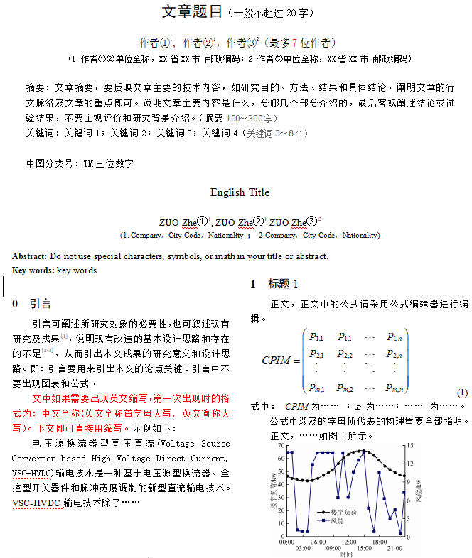 投稿模板