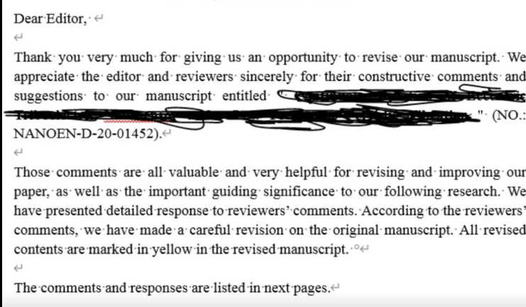 EI論文返修注意事項