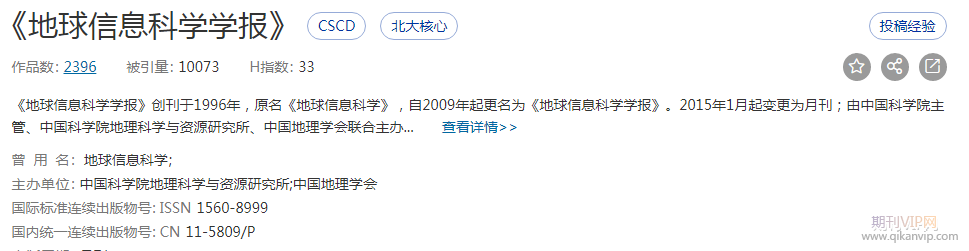 期刊收錄情況